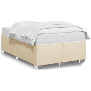 vidaXL - Bedframe - stof - crèmekleurig - 120x190 - cm