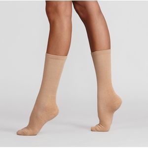 Silky Dance Danssokken Antislip - Ballet Sokken - Modern, Contemporary, Yoga Sokken - Compressie - Beige - Maat L (EU 41 - 44)