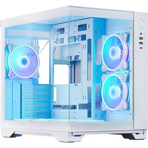 Chieftec - Visio GM-30W-TG-OP - PC-behuizing - Wit - Tempered Glass x 2 - ATX