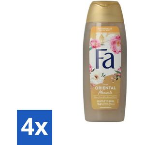 4 x Fa - Oriental Moments - Douchecrème - Woestijnroos & Sandelhout - 250 ml - Douchecrème - Sandelhout - Woestijnroos - Oriental - Fa