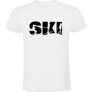 Ski Heren T-shirt | wintersport | skien | Wit