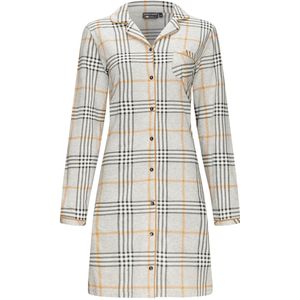 Pastunette - Dames Doorknoop Nachthemd - Light Grey
