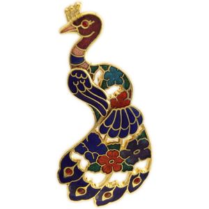 Behave Broche pauw blauw emaille