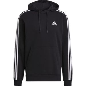 adidas Sportswear Essentials Fleece 3-Stripes Hoodie - Heren - Zwart- M