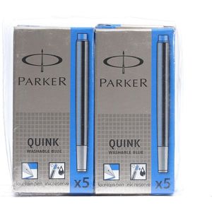 Parker Inktpatronen - Penvulling -wasbare blauwe inktcartridge, Koningsblauw - 4 x 5 stuks