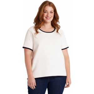 Tweekleurige trui met korte mouwen