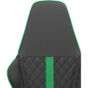 vidaXL - Gamestoel - kunstleer - zwart - en - groen