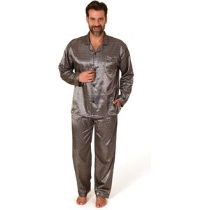 Heren pyjama satijn 10194001 - Zwart - M/50