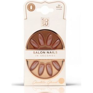 Sosu Salon Nagels in Seconden Chocolate Glazed incl. lijm 24 stuks