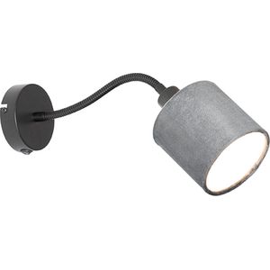 QAZQA merwe - Moderne Wandlamp voor binnen - 1 lichts - D 31 cm - Grijs - Woonkamer | Slaapkamer