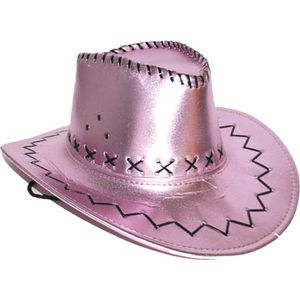 Blinkende roze cowboyhoed - barbie - volwassenen