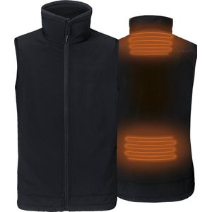 Verwarmde Softshell mouwloze jas - regular Fit voor mannen - Met extra warme fleece voering - Rapid power technologie - zwart