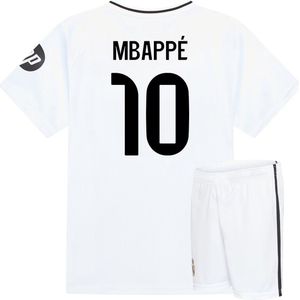 Real Madrid Voetbaltenue Mbappe - Mbappe Tenue - Voetbaltenue Kinderen - Shirt en Broekje - Jongens en Meisjes --116