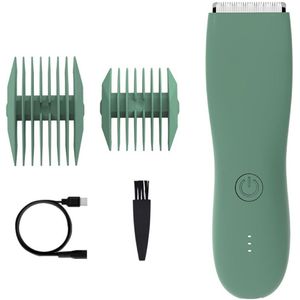 Heren Lichaamshaar Trimmer Dames Scheerapparaat Epilator Bikini Trimmer Lies en Lichaam Scheerapparaat Arm Baard Scheermes Groen (zonder basis)