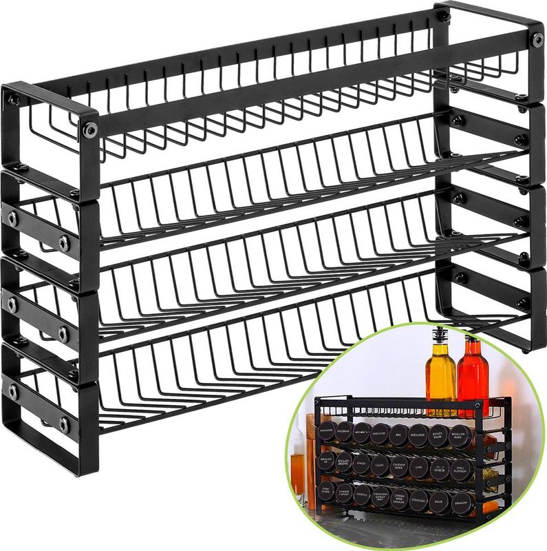 XIVADA Kruidenrek Staand - Metaal - Kruidenpotjes opbergen - Kruiden Organizer