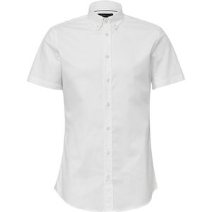 Overhemd - Katoen - Visgraatmotief - Getailleerde Pasvorm