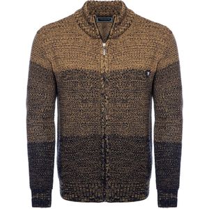 Carisma Heren Vest Opstaande Kraag Gebreid Camel 7778 - L