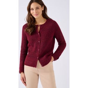 Damart - Cardigan parelsteek van mix alpaca - Rood - XL