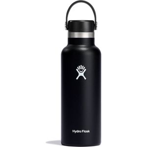 Hydro Flask Standard Mouth Flex Cap Drinkfles (532 ml) - Zwart