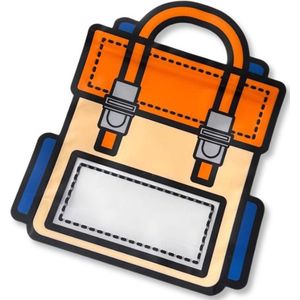 Ainy Schattige Uitdeelzakjes Oranje Schooltas 10 stuks - 24x28cm grote semi transparent cadeauzakjes - hersluitbare zakjes met ziplock geschikt als traktatie, uitdeelcadeautjes en snoepzakje cadeauverpakkingen bij kinderfeestje