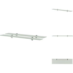 vidaXL Zwevende Plank - Matglas - 80 x 20 cm - 15 kg draagvermogen - Wandsteun