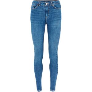 Pieces Jeans Pcdelly Skn Mw Mb184 Noos Bc 17127649 Medium Blue Denim Dames Maat - W26 X L30