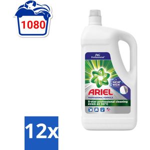 Ariel Professional - Original - Vloeibaar Wasmiddel - Witte en Lichtgekleurde Was - 90 Wasbeurten - Voordeelverpakking - 12 stuks
