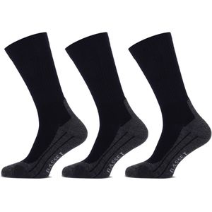 Basset Wandelsokken Merinowol - 3 paar - Marine - Antiblaren & Geen voelbare teennaad - Dames en Heren - Merino Wol - Maat 47/50