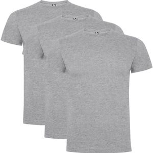 3 Pack Roly Atomic Basic T-Shirt 100% biologisch katoen Ronde hals Grijs Maat XXL