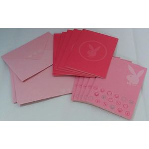 set Playboy Bunny kaarten met enveloppen - 10 stuks