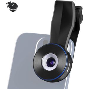 Mini Pocket Microscoop Lens met 17mm Draad Telefoon Lens Clip 2 Helderheid LED Licht Microscopische Wereld Observatie USB C Kabel Compatibel met iPhone Samsung LS-32 PRO