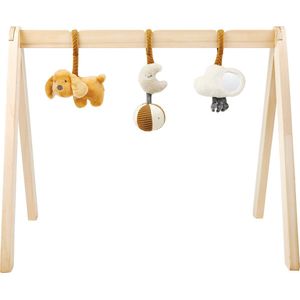 Nattou  Charlie - Houten speelboog met Hangend Speelgoed  - Bruin - 60 x 50 cm