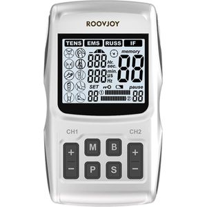 TENS Multi | Pijntherapie en Fitness | 4 in 1 Multi-elektrotherapie apparaat | Roovjoy | R-C101A