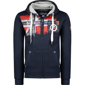 Fespote Vest Met Capuchon En Rits Blauw Geographical Norway - XXL