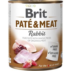 Nat hondenvoer BRIT PATÉ & MEAT Konijn 800 g