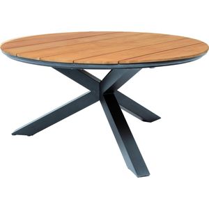 Tuintafel Omnigo - Rond - Teakhout - Metalen onderstel - Ø150cm