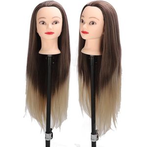 Haarstyling Trainingshoofd met Lang Zacht Haar voor Kappers - Cosmetologie Mannequin Hoofd Display