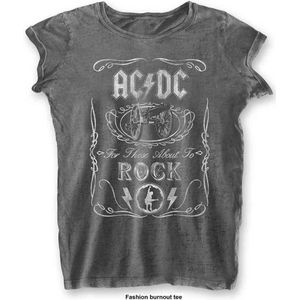 AC/DC - Cannon Swig Dames T-shirt - XL - Grijs