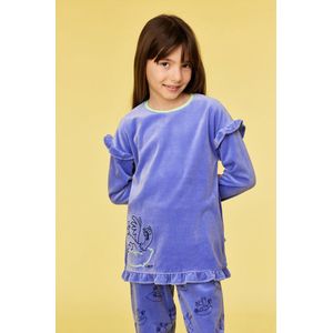 Woody Meisjes-Dames pyjama paars - maat 152/12J