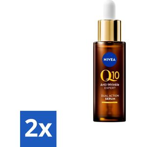 NIVEA - Gezichtsserum - Q10 Dubbele Werking Anti-Rimpel - Dubbele werking - Vermindert & voorkomt rimpels - 30 ml - Voordeelverpakking - 2 stuks