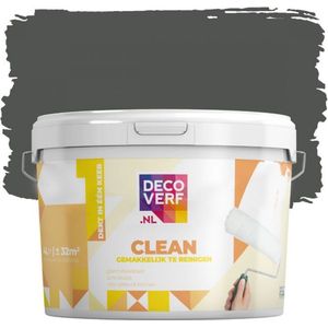 Decoverf clean muurverf authentiek grijs, 4L