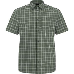 Jack Wolfskin Norbo S/S Shirt Men -Outdoorblouse - Heren - Hedge green checks - Maat XXL