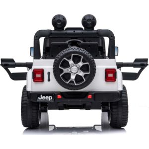 Jeep Wrangler Rubicon kinderauto wit met MP4 scherm en vele opties! | Elektrische Kinderauto | Met afstandsbediening