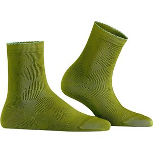 Burlington Chelsea damessokken kort - groen (moss) - Maat: 36-41