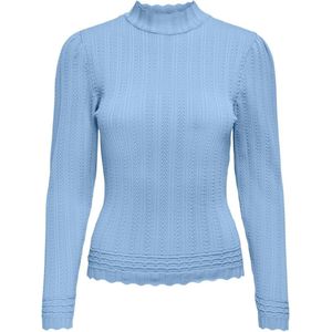 Only Trui Onlsandy Ls Struc Puff Highneck Cc 15294796 Cashmere Blue Dames Maat - XXL