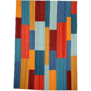 Wollen Vloerkleed - Radical - Rood/Multi - 120x170 cm - Strepen