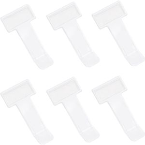 Allecto plus - Parkeerkaarthouders, 6 stuks, transparant, tickethouder, zelfklevende ticketclips, voorruit