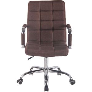 In And OutdoorMatch Bureaustoel Norene - Bruin - Stof - Hoge kwaliteit bekleding - Comfortabele bureaustoel - Klassieke uitstraling