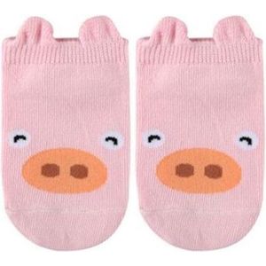 Babysokjes Roze Varkentje | 0-3 maanden | Anti-Slip | 100% Katoen