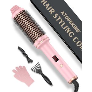 Thermische Borstel 38 mm | 3-in-1 Krulborstel met LCD Display, Instelbare Temperatuur en Dubbele Spanning